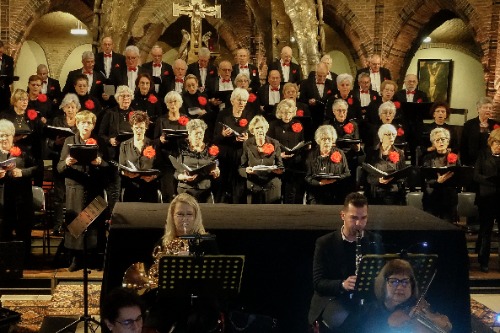 Liedertafel Waalwijk tijdens het Kerstconcert 2022