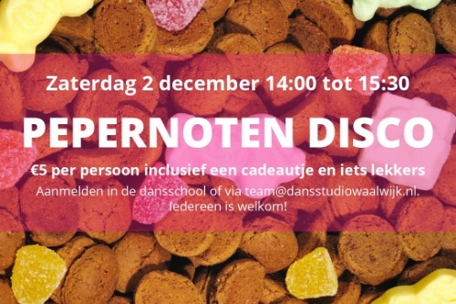 Pepernotendisco met Sinterklaas en zijn Pieten