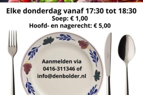 Zit u alleen thuis? Geen zin om uitgebreid te koken? U bent van harte welkom bij ons. 