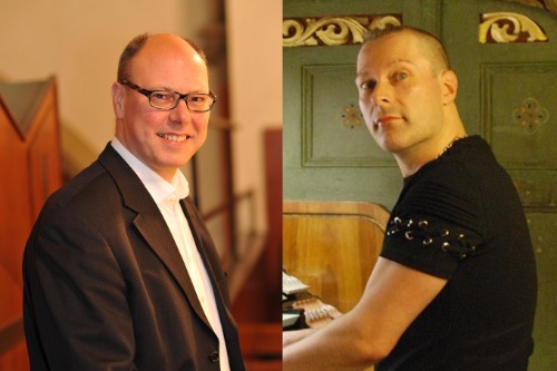 Organisten Timo Beek en Hans Stege 